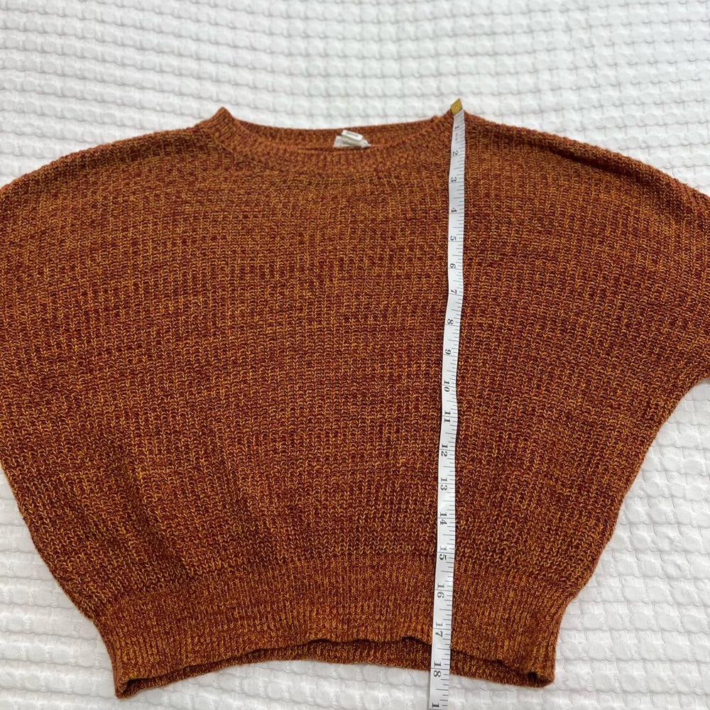 Garage Burnt Orange Fall Knit Cropped Sweater - Picture 7 of 9